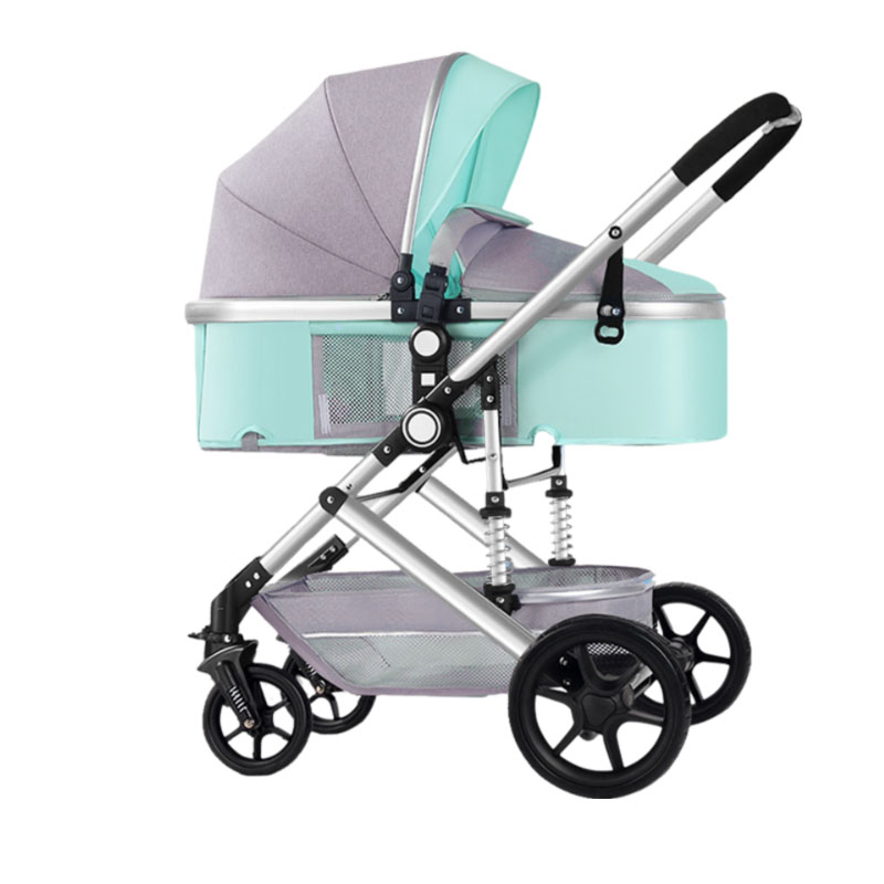 Baby Stroller Can Sit Or Lie Down, Lightweight, Foldable, Shock-Absorbing, High-View, Two-Way, One-Handed Folding Baby Stroller