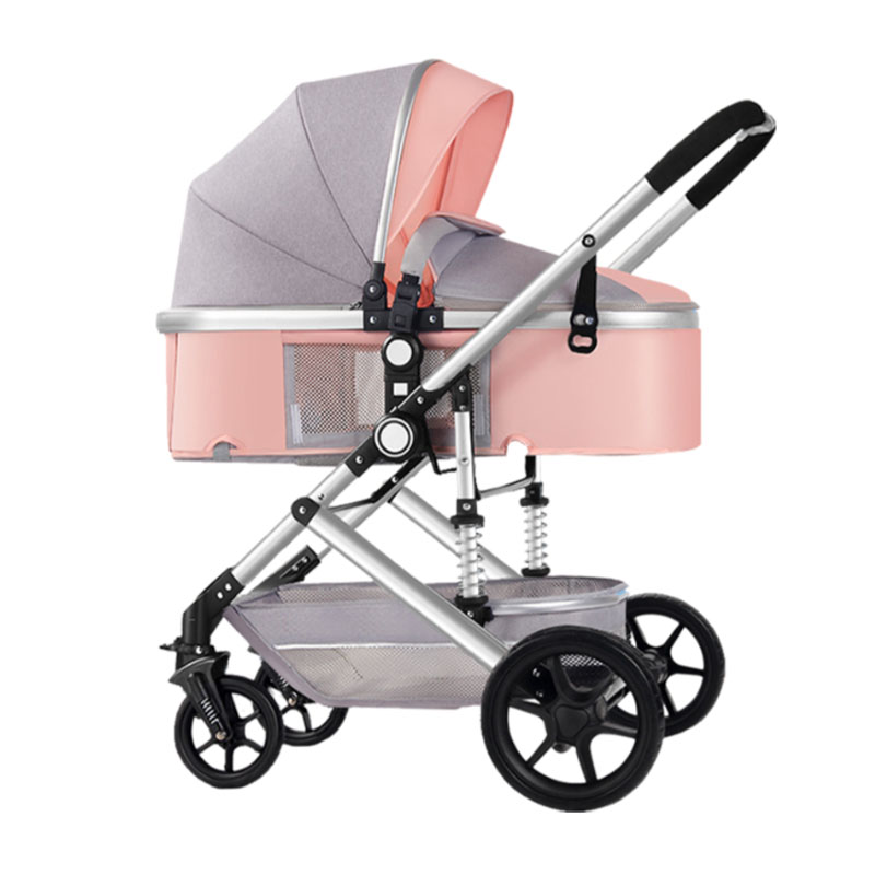 Baby Stroller Can Sit Or Lie Down, Lightweight, Foldable, Shock-Absorbing, High-View, Two-Way, One-Handed Folding Baby Stroller