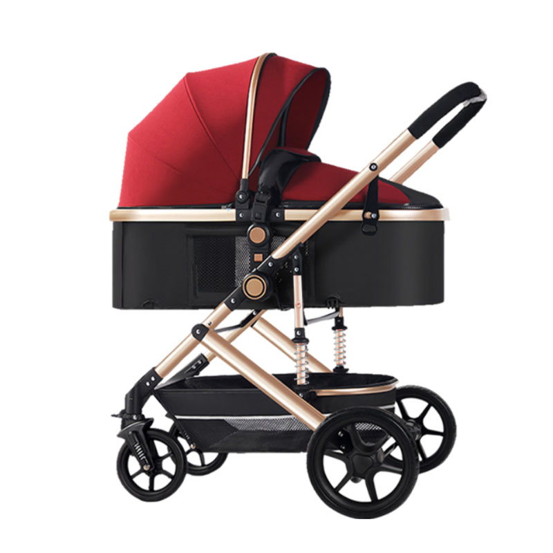 Baby Stroller Can Sit Or Lie Down, Lightweight, Foldable, Shock-Absorbing, High-View, Two-Way, One-Handed Folding Baby Stroller