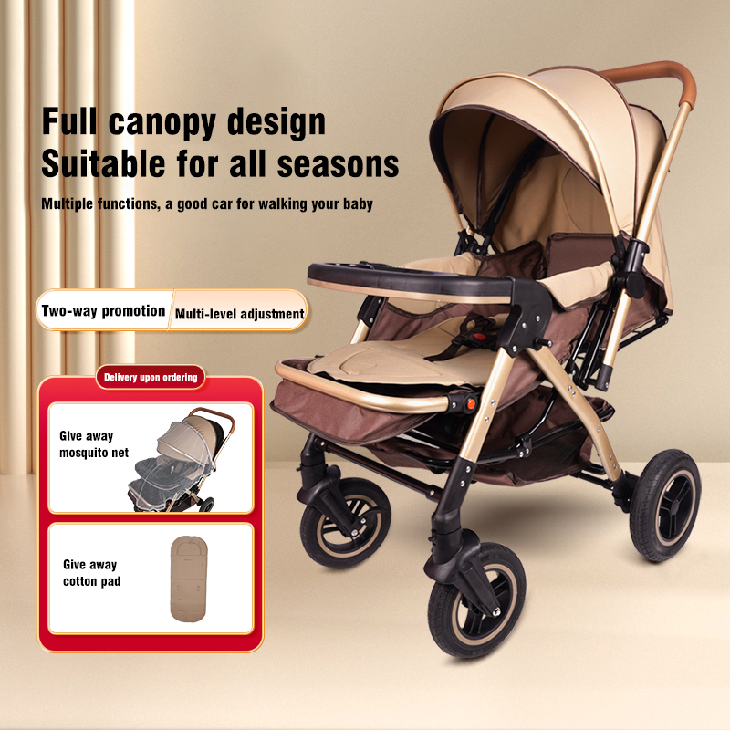 Baby Stroller Can Sit Or Lie Down Baby Stroller Reinforced Upgraded Baby Stroller Shock Absorption Multifunctional Two-Way Stroller